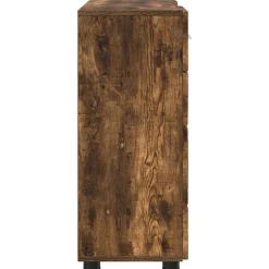 vidaXL Houten Kast Gerookt eiken Bewerkt hout