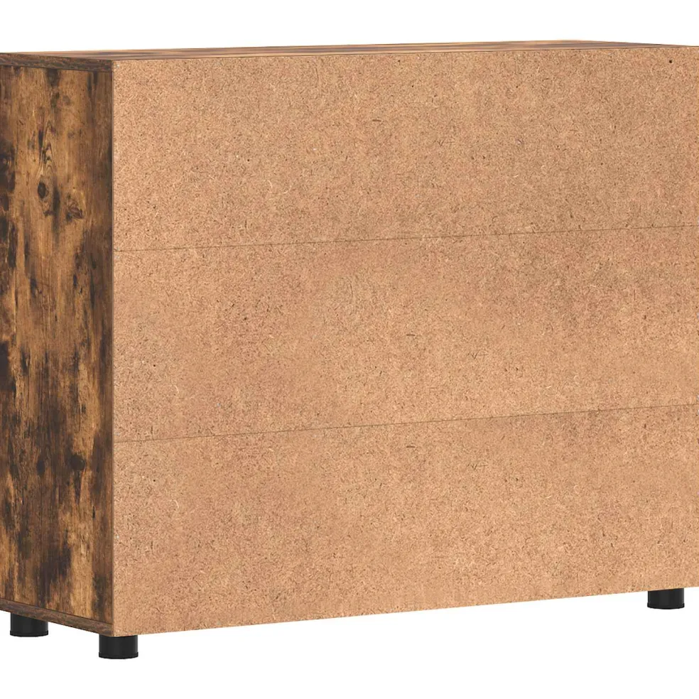 vidaXL Houten Kast Gerookt eiken Bewerkt hout