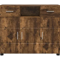 vidaXL Houten Kast Gerookt eiken Bewerkt hout
