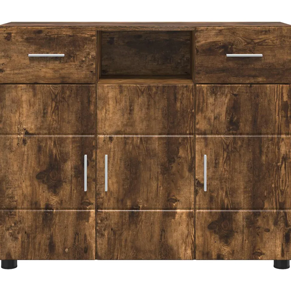 vidaXL Houten Kast Gerookt eiken Bewerkt hout