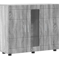 vidaXL Houten Kast Grijs Sonoma Bewerkt hout
