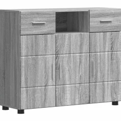 vidaXL Houten Kast Grijs Sonoma Bewerkt hout