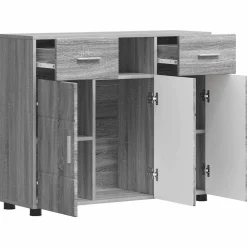vidaXL Houten Kast Grijs Sonoma Bewerkt hout