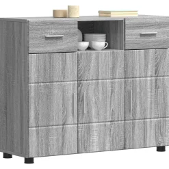 vidaXL Houten Kast Grijs Sonoma Bewerkt hout