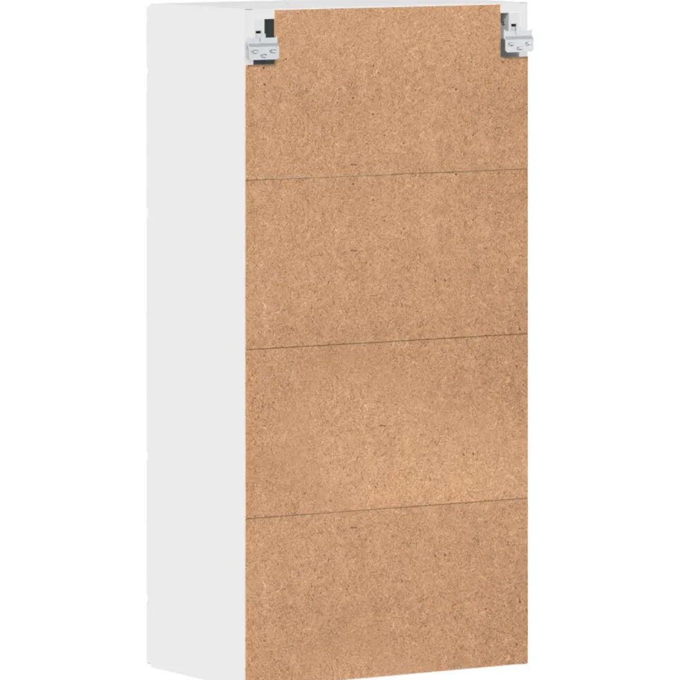 vidaXL Houten Kast Hoogglans wit Bewerkt hout