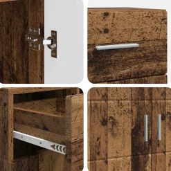 vidaXL Houten Kast Oudhout Bewerkt hout