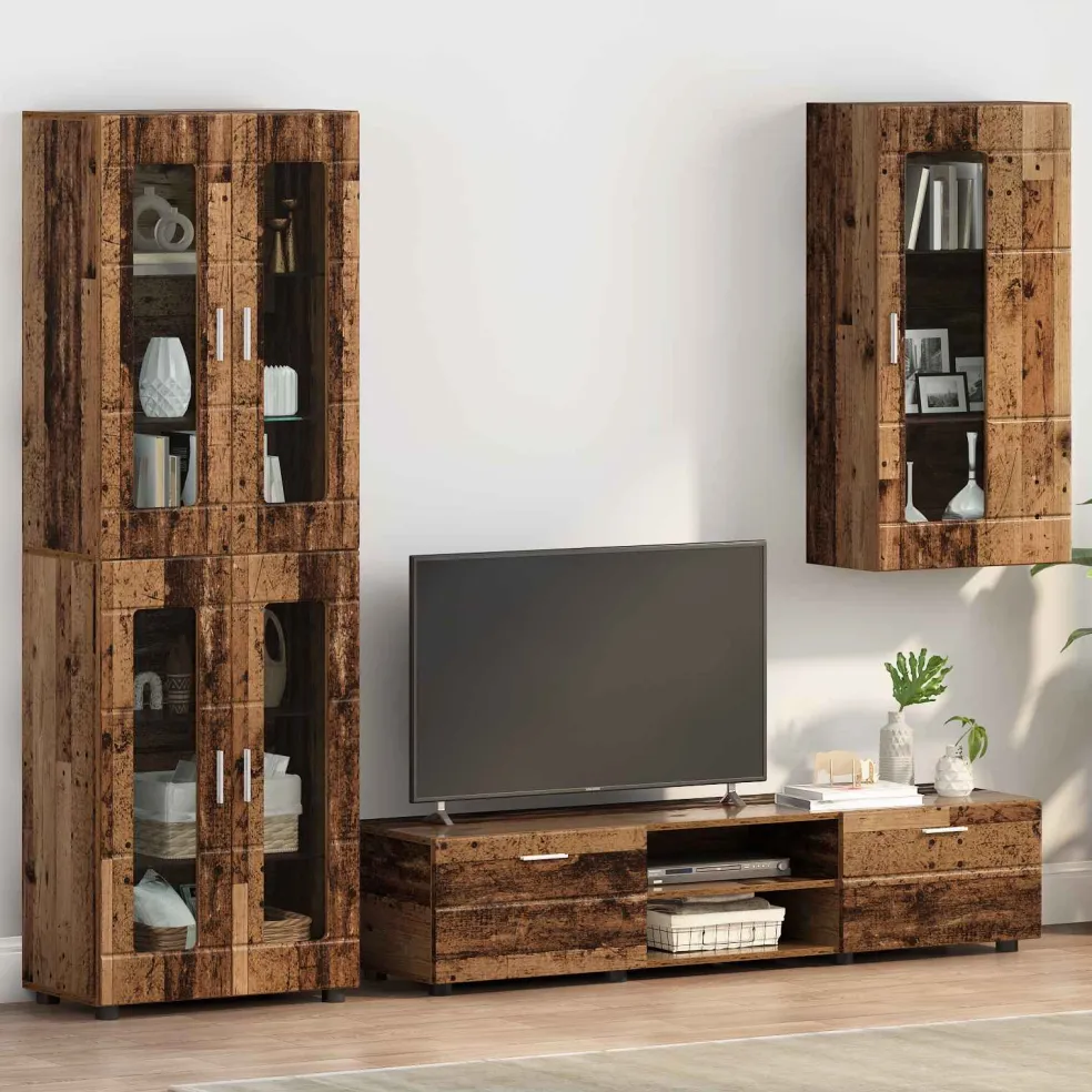 vidaXL Houten Kast Oudhout Bewerkt hout