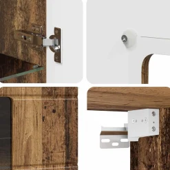 vidaXL Houten Kast Oudhout Bewerkt hout