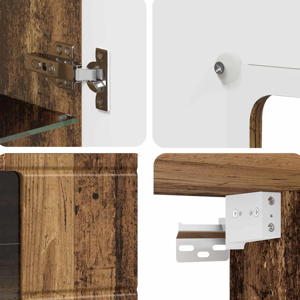 vidaXL Houten Kast Oudhout Bewerkt hout
