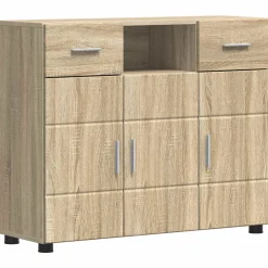 vidaXL Houten Kast Sonoma Eiken Bewerkt hout