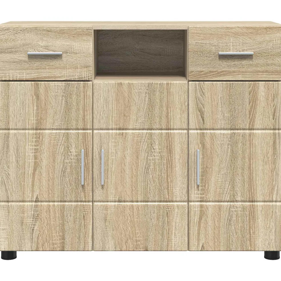 vidaXL Houten Kast Sonoma Eiken Bewerkt hout