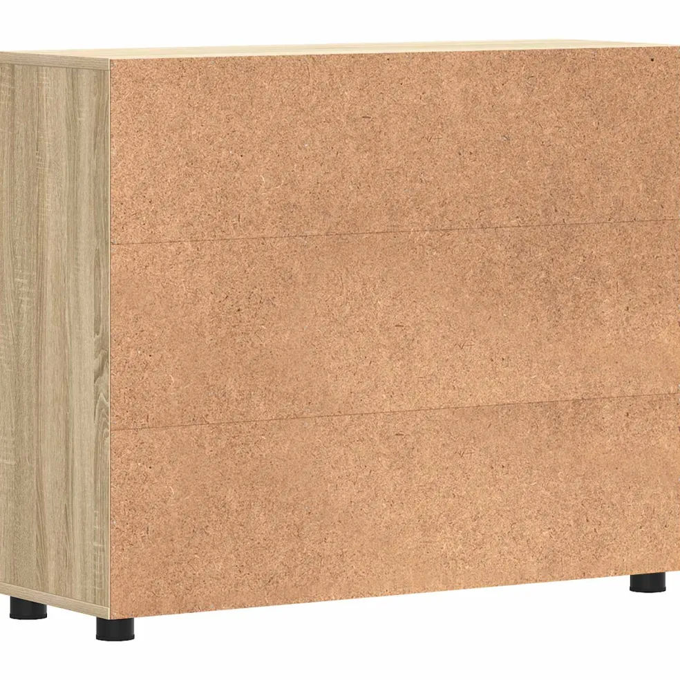 vidaXL Houten Kast Sonoma Eiken Bewerkt hout