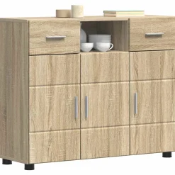vidaXL Houten Kast Sonoma Eiken Bewerkt hout