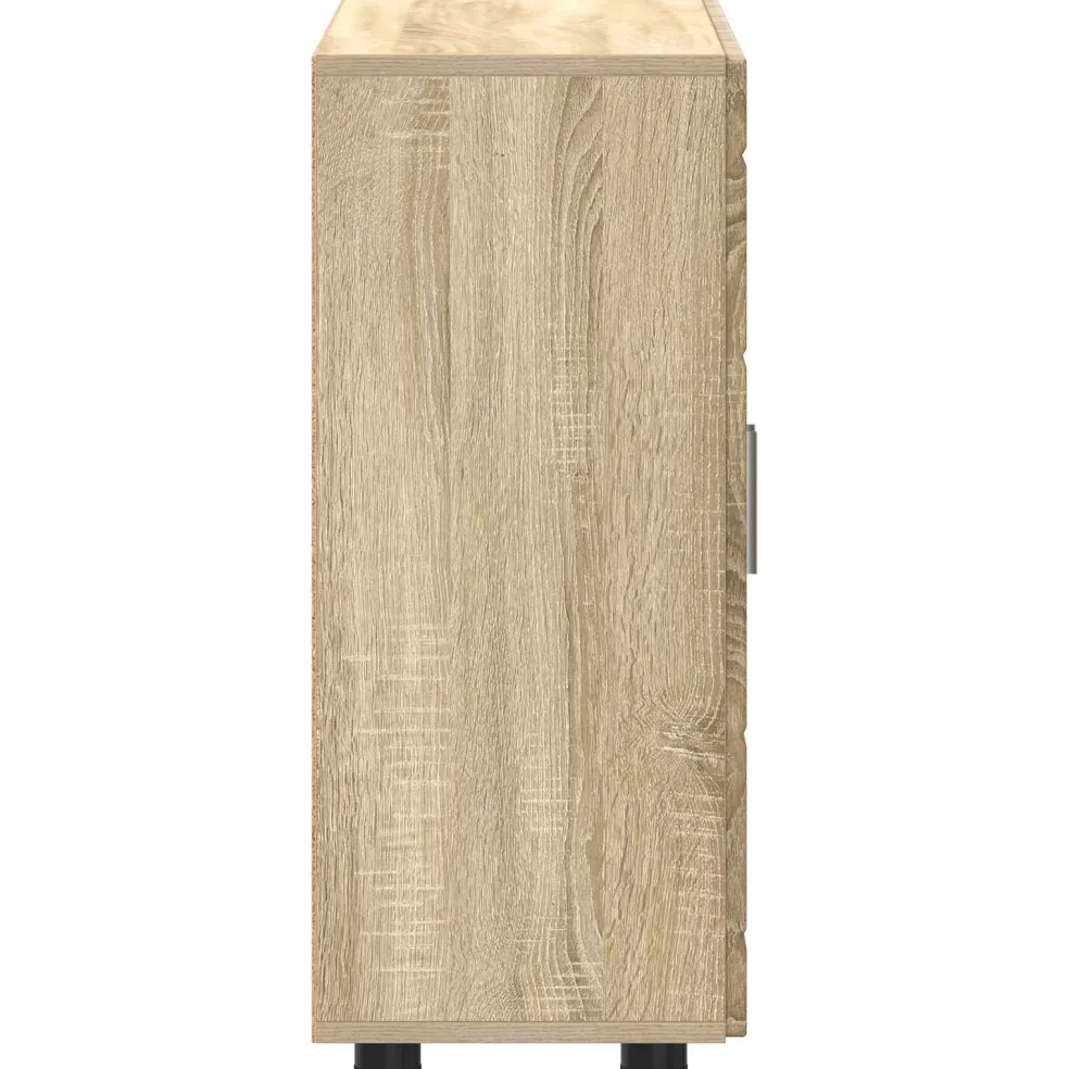 vidaXL Houten Kast Sonoma Eiken Bewerkt hout