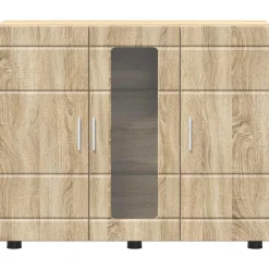 vidaXL Houten Kast Sonoma Eiken Bewerkt hout