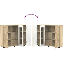 vidaXL Houten Kast Sonoma Eiken Bewerkt hout
