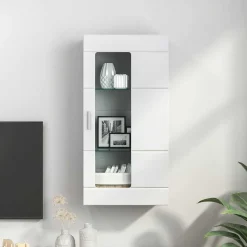 vidaXL Houten Kast Wit Bewerkt hout