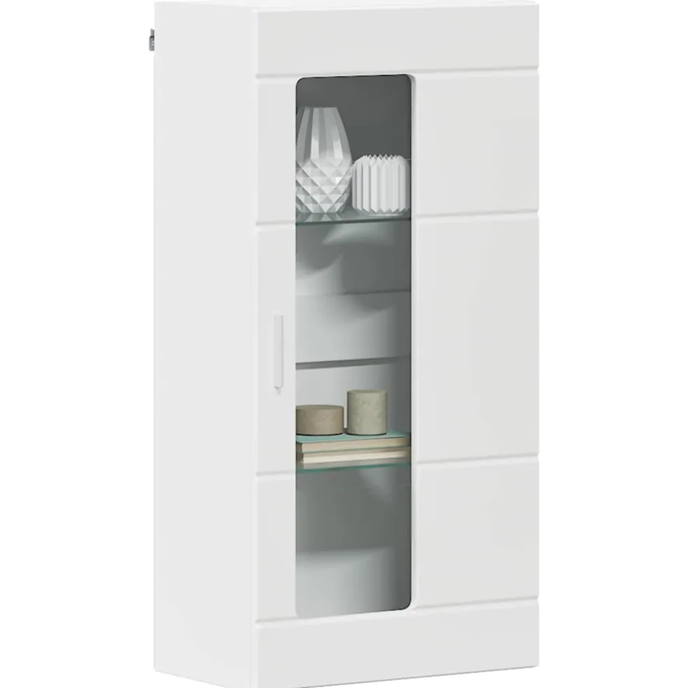 vidaXL Houten Kast Wit Bewerkt hout