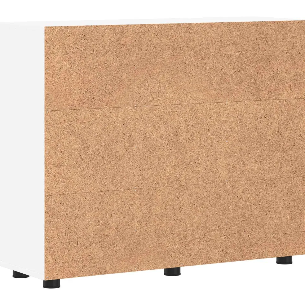 vidaXL Houten Kast Wit Bewerkt hout