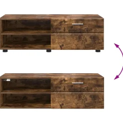 vidaXL Houten Kast 100,5 x 39 x 30 cm Gerookt eiken Bewerkt hout