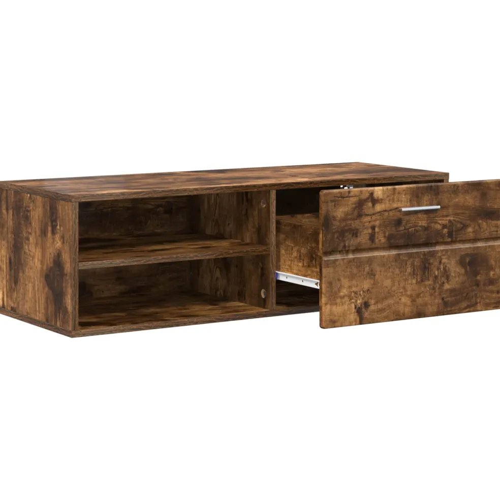 vidaXL Houten Kast 100,5 x 39 x 30 cm Gerookt eiken Bewerkt hout