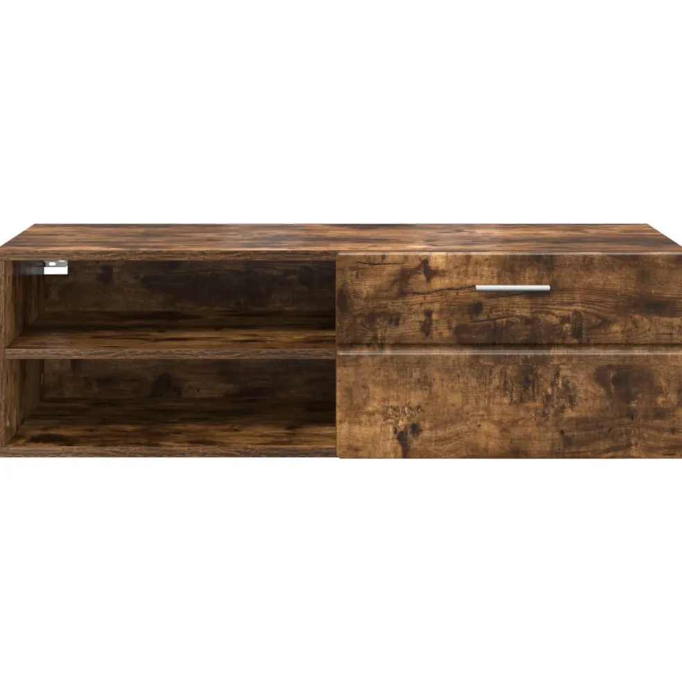 vidaXL Houten Kast 100,5 x 39 x 30 cm Gerookt eiken Bewerkt hout
