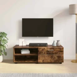 vidaXL Houten Kast 100,5 x 39 x 30 cm Gerookt eiken Bewerkt hout