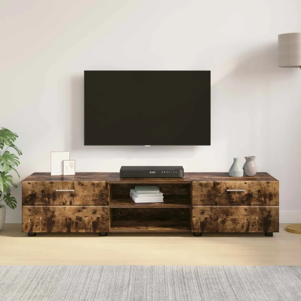 vidaXL Houten Kast 150 x 39 x 30 cm Gerookt eiken Bewerkt hout