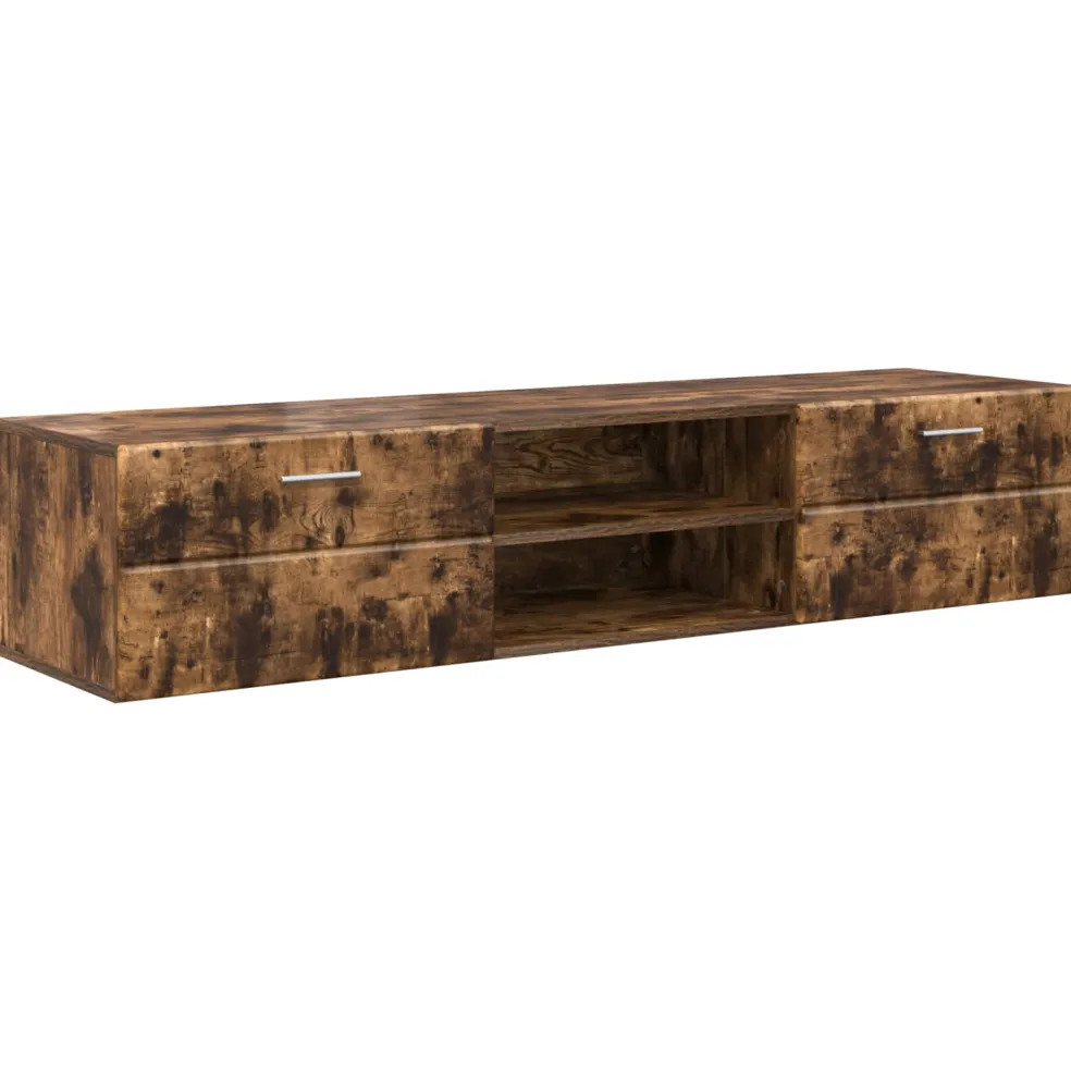 vidaXL Houten Kast 150 x 39 x 30 cm Gerookt eiken Bewerkt hout
