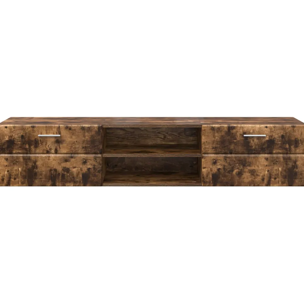 vidaXL Houten Kast 150 x 39 x 30 cm Gerookt eiken Bewerkt hout