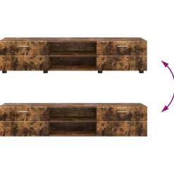 vidaXL Houten Kast 150 x 39 x 30 cm Gerookt eiken Bewerkt hout