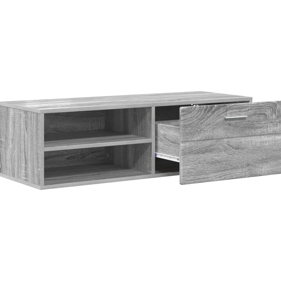 vidaXL Houten Kast 100,5 x 39 x 30 cm Grijs Sonoma Bewerkt hout