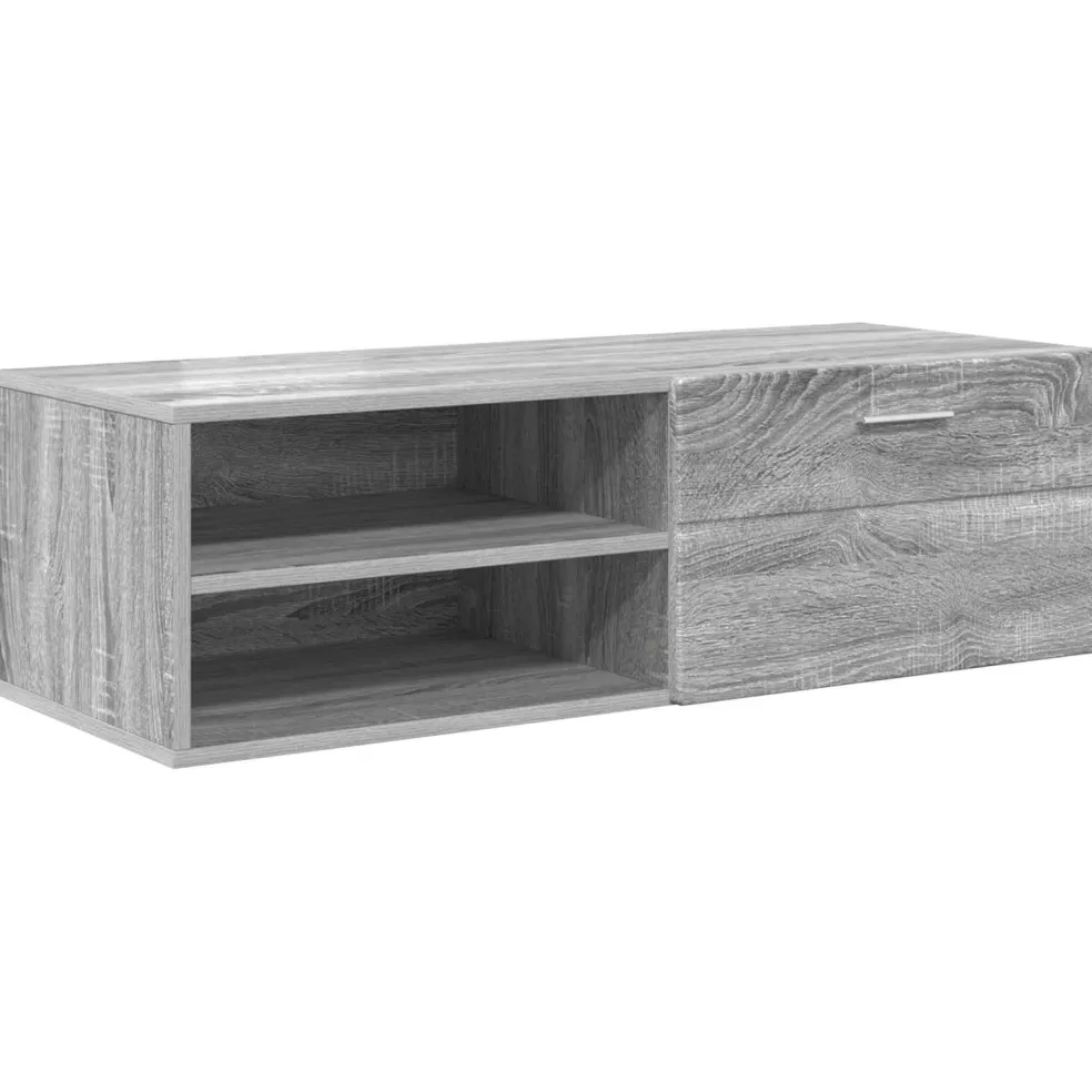 vidaXL Houten Kast 100,5 x 39 x 30 cm Grijs Sonoma Bewerkt hout