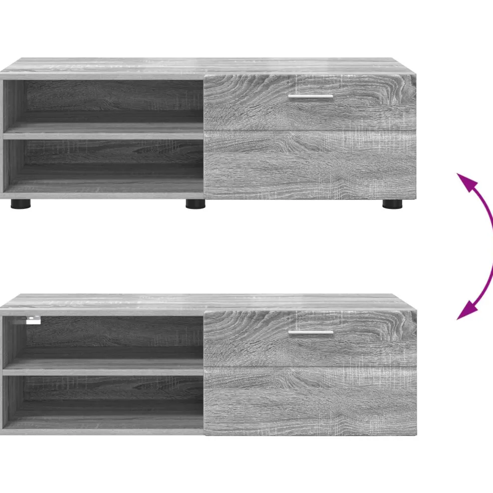 vidaXL Houten Kast 100,5 x 39 x 30 cm Grijs Sonoma Bewerkt hout