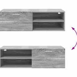 vidaXL Houten Kast 100,5 x 39 x 30 cm Grijs Sonoma Bewerkt hout