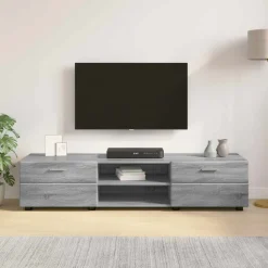 vidaXL Houten Kast 150 x 39 x 30 cm Grijs Sonoma Bewerkt hout
