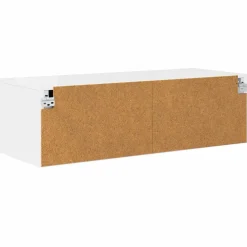 vidaXL Houten Kast 100,5 x 39 x 30 cm Hoogglans wit Bewerkt hout