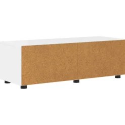 vidaXL Houten Kast 100,5 x 39 x 30 cm Hoogglans wit Bewerkt hout