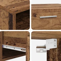 vidaXL Houten Kast 100,5 x 39 x 30 cm Oudhout Bewerkt hout