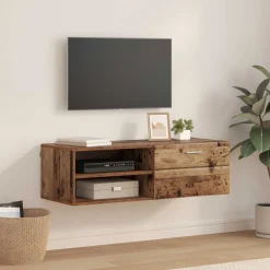 vidaXL Houten Kast 100,5 x 39 x 30 cm Oudhout Bewerkt hout