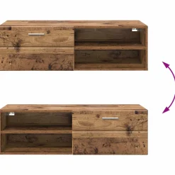 vidaXL Houten Kast 100,5 x 39 x 30 cm Oudhout Bewerkt hout