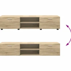 vidaXL Houten Kast 150 x 39 x 30 cm Sonoma Eiken Bewerkt hout
