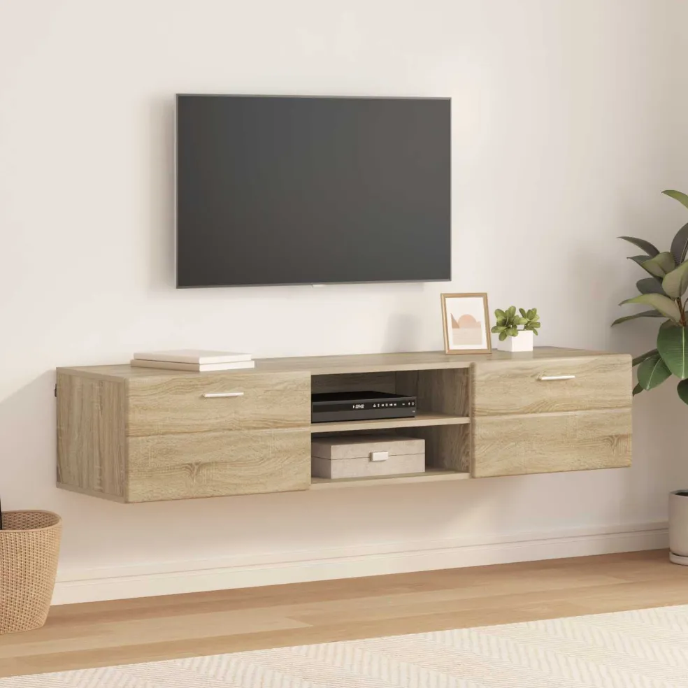 vidaXL Houten Kast 150 x 39 x 30 cm Sonoma Eiken Bewerkt hout