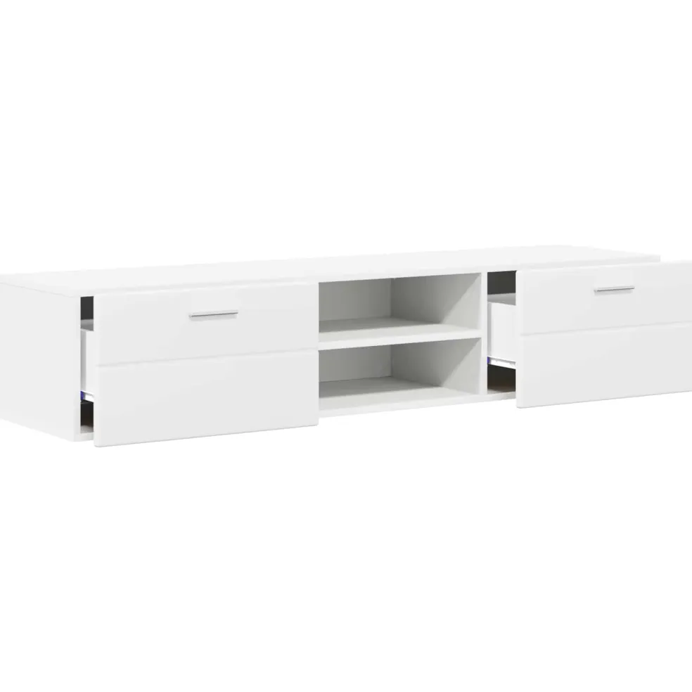 vidaXL Houten Kast 150 x 39 x 30 cm Wit Bewerkt hout