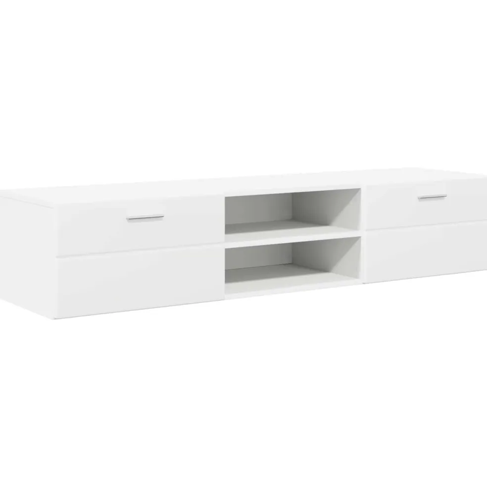 vidaXL Houten Kast 150 x 39 x 30 cm Wit Bewerkt hout