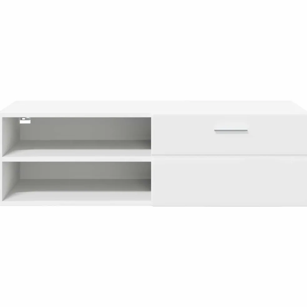 vidaXL Houten Kast 100,5 x 39 x 30 cm Wit Bewerkt hout