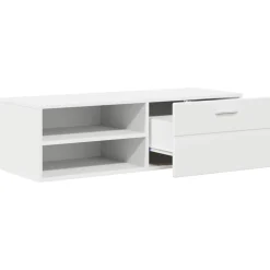 vidaXL Houten Kast 100,5 x 39 x 30 cm Wit Bewerkt hout
