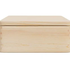 vidaXL Houten kist met deksel 40x30x13 cm massief grenenhout