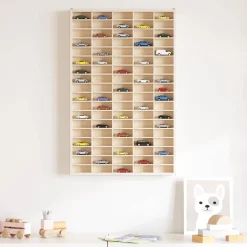 vidaXL Houten Verzamelaarsvitrine met 90 Vakken 50,5x4,5x79cm