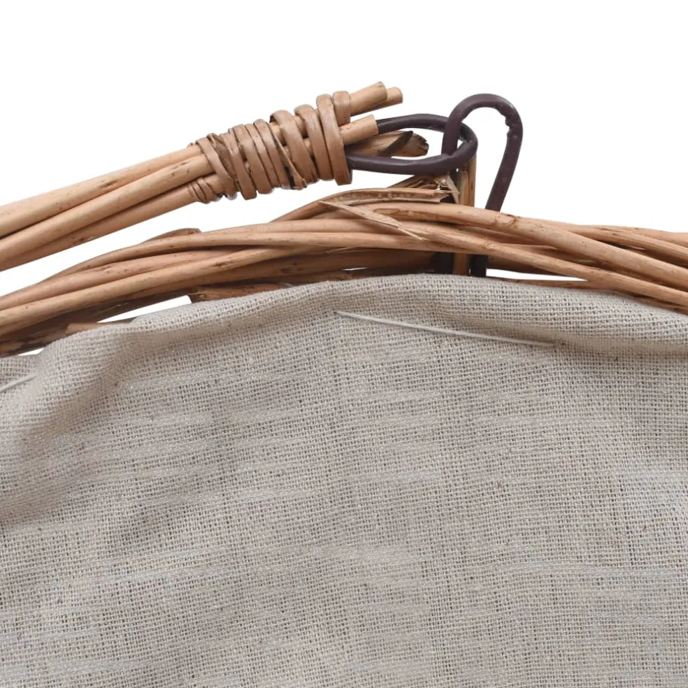 vidaXL Houtmand met handvat 60x44x55 cm natuurlijk wilgenhout